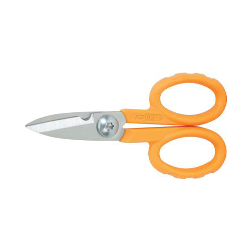 KS Workshop Utility Scissors - 140mm, Stainless Steel Blades, Ergonomic Handles, Belt Storage Pouch Qty 1