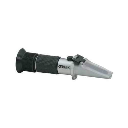 KS Refractometer - Aluminium, Robust Case, 5 Scales for Antifreeze, Windscreen Liquid & Battery Acid, ATC Calibration Qty 1