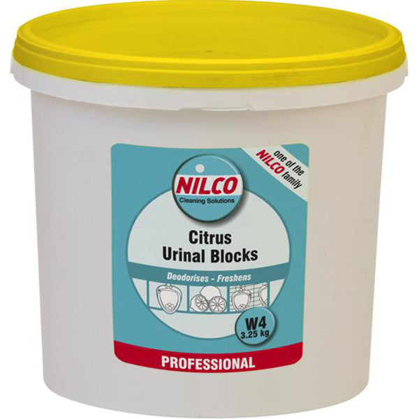 Nilco Citrus Urinal Blocks 3kg Tub Deodorising Long?Lasting Perfume Qty 1