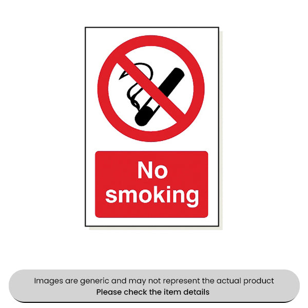 No Smoking Foamex 240X360MM Pack Qty 1