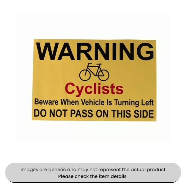 Do Not Pass Cyclist Self-Adhesive 200X300MM Pack Qty 1