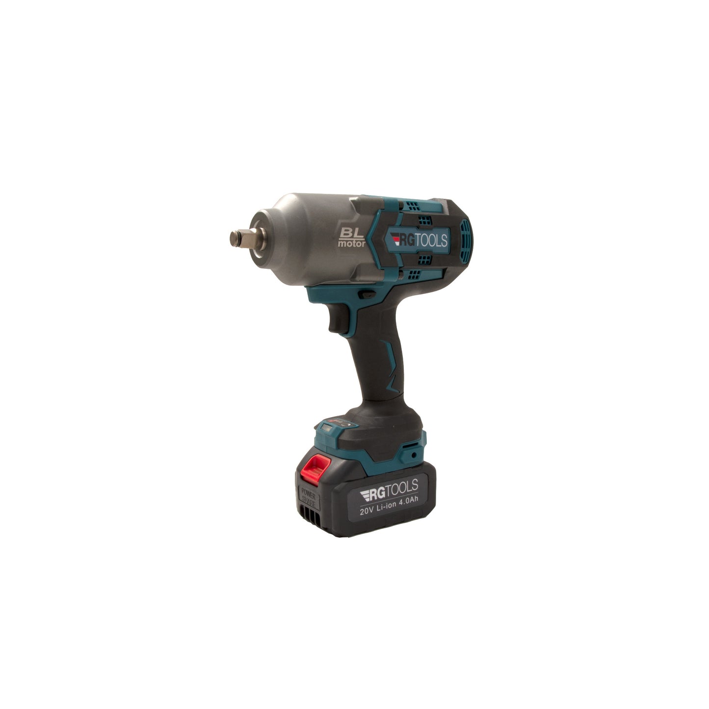 RG TOOLS Cordless Impact Wrench - 1/2" Drive, 20V Li-Ion, 2x 5000mAh Batteries, 1300Nm Torque, LED Light Qty 1
