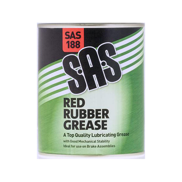 SAS Red Rubber Grease - 500g Tin, ?40°C to +110°C, Ideal for Brake Assemblies Box of 6