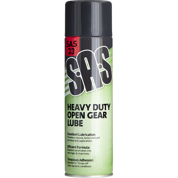 SAS Heavy Duty Open Gear Lube - 500ml Aerosol, Wire Rope & Exposed Gears Qty 6