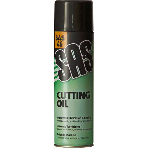 SAS Cutting Oil - 500ml Aerosol, For All Metal Types Pack of 6