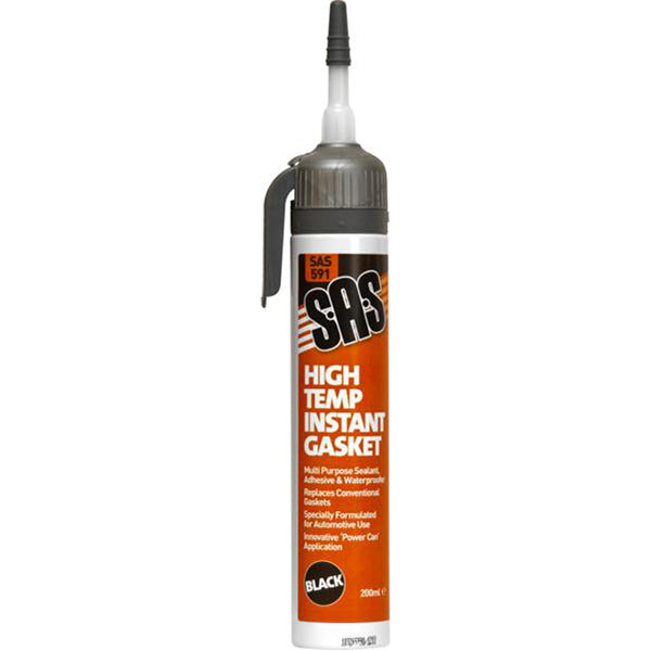 SAS High Temperature Gasket - Black, 220ml Power Can, Temp –40°C to +240°C, Petrol Resistant Qty 1