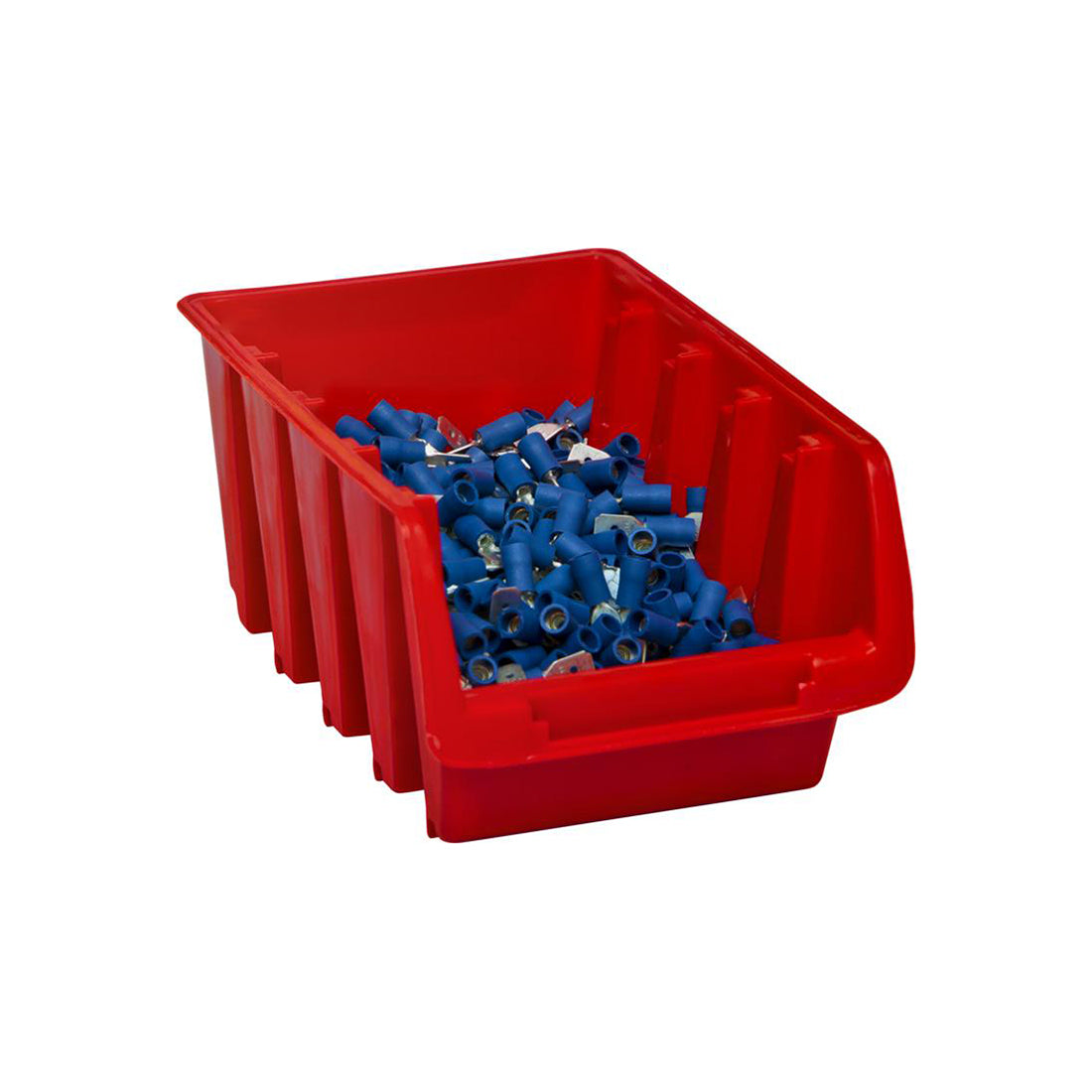 CLARKE Mobile Bin Kit - Steel Rack on Castors, 940 x 500 x 1245mm, With 94 Removable Bins (64 Red, 30 Blue) Qty 1 Kit