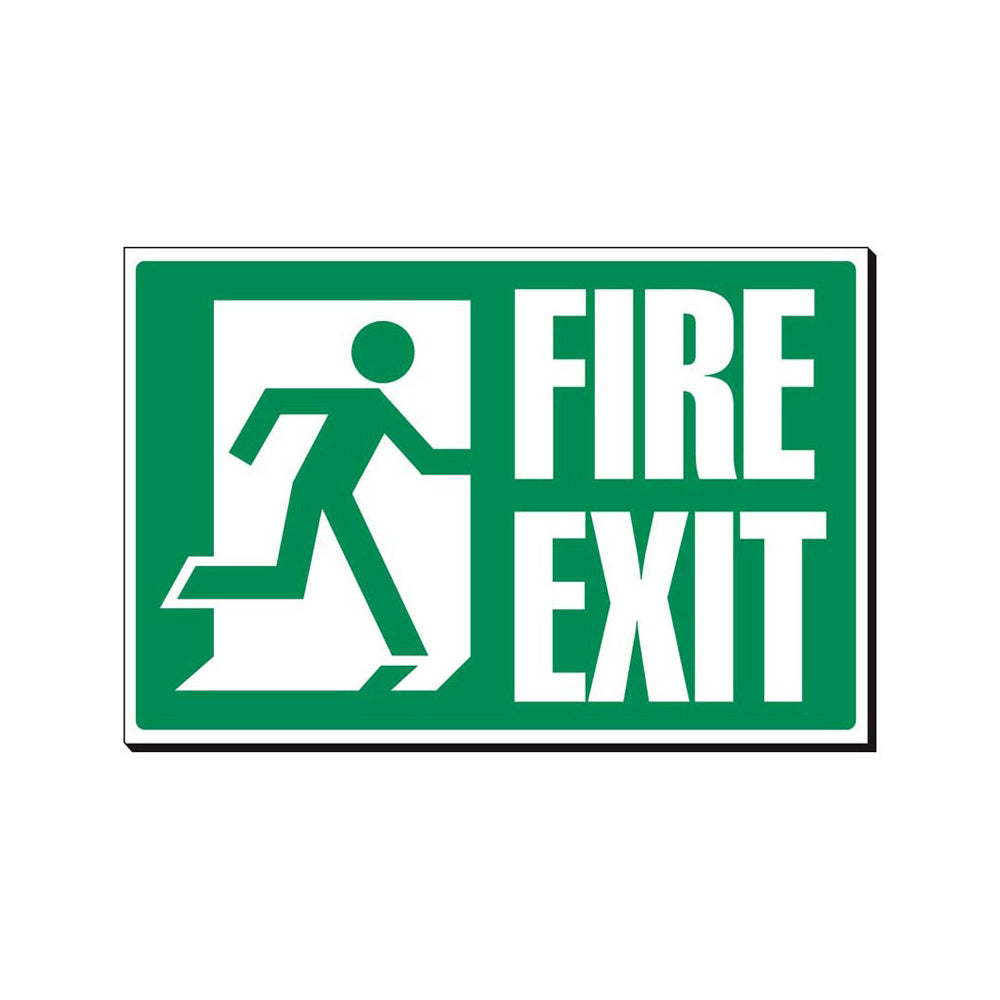 Fire Exit Safety Sign 360x240mm Waterproof 3 mm Foamex Board Qty 1