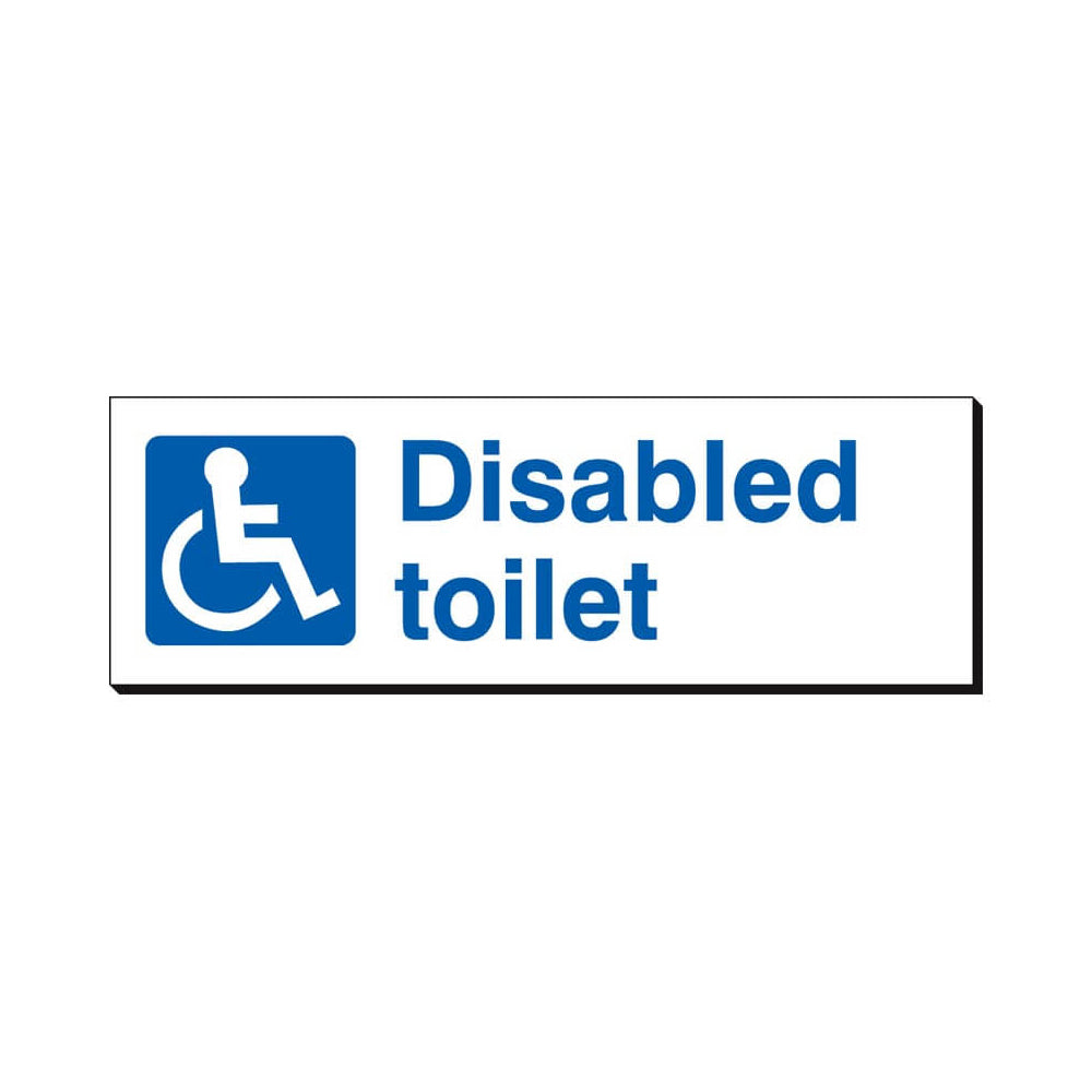 Disabled Toilet Sign 360x120mm Waterproof 3 mm Foamex Board Qty 1