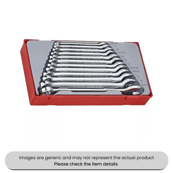 Chrome Vanadium Combination Spanner Set Metric 12 Piece Pack of 1