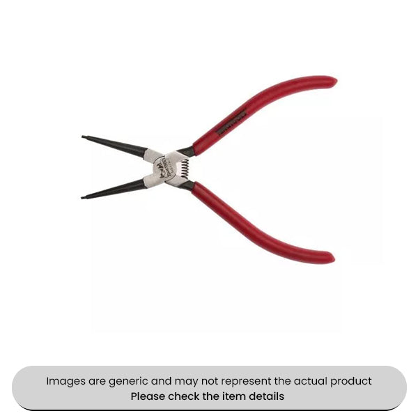 Circlip Pliers Straight/Inner 7" Vinyl Grip Handles Pack Qty 1