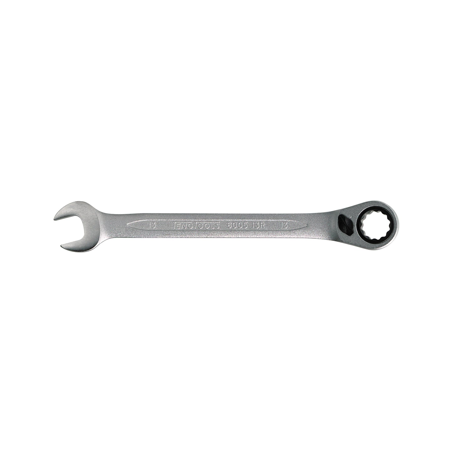 TENG Ratcheting Combination Spanner - 10mm, Satin Finish, 12 Point, 15° Offset Ends, Flip Reverse Switch Qty 1