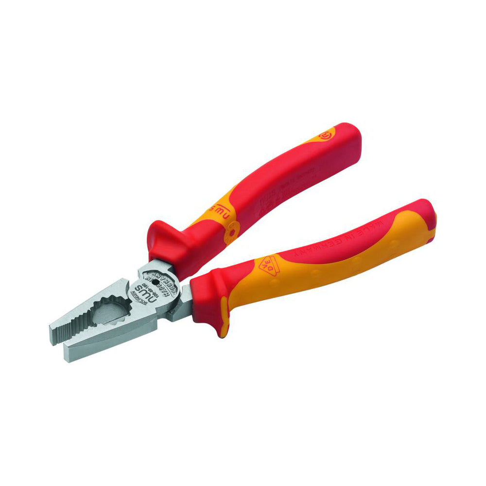NWS CombiMax Pliers - 180mm (7"), IEC 60900 1000V Insulated, Soft?Grip Handles, Matt Chromium Plated Heads Qty 1