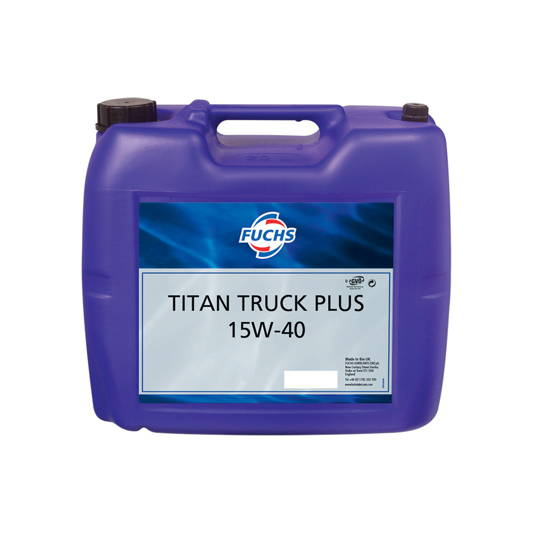 Fuchs Titan Truck Plus 15W?40 Oil 20L ACEA E7 API CI?4/SL Long?Life Diesel/Gasoline Qty 1