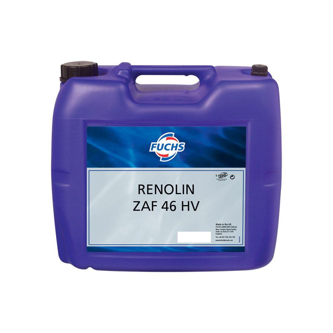 Fuchs Renolin ZAF 46 HV Hydraulic & Lube Oil 20L Zinc/Ash Free Wide Temp Range Qty 1