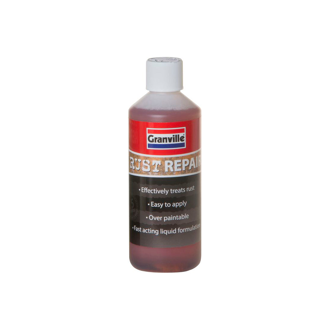 GRANVILLE GRANVILLE Rust Repair Liquid - 500ml Bottle, Fast Acting, Over?Paintable, Treats Ferrous Surfaces Qty 1