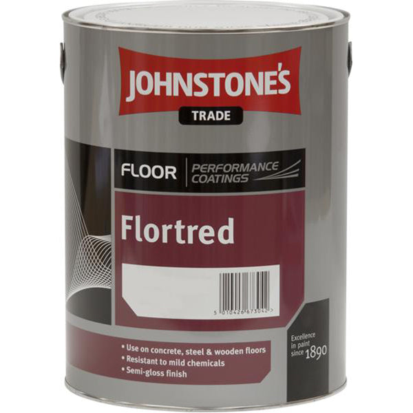 Floor Flortred Paint - Dark Grey, 5L, Gloss Finish, High VOC (25–50%), Coverage 10m²/L, Chemical Resistant Qty 1