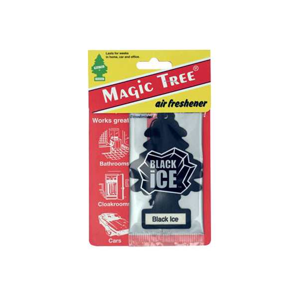Magic Tree Air Freshener - Black Ice, Cologne Fragrance, Ideal for Dark Interiors Box of 24