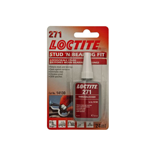 LOCTITE LOCTITE 271 Stud ’n Bearing - 24ml Bottle, High Strength Retainer, Vibration Proof, OEM Specified Qty 1