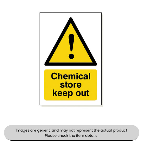 Chemical Store Keep Out Adhesive 240X360MM Pack Qty 1