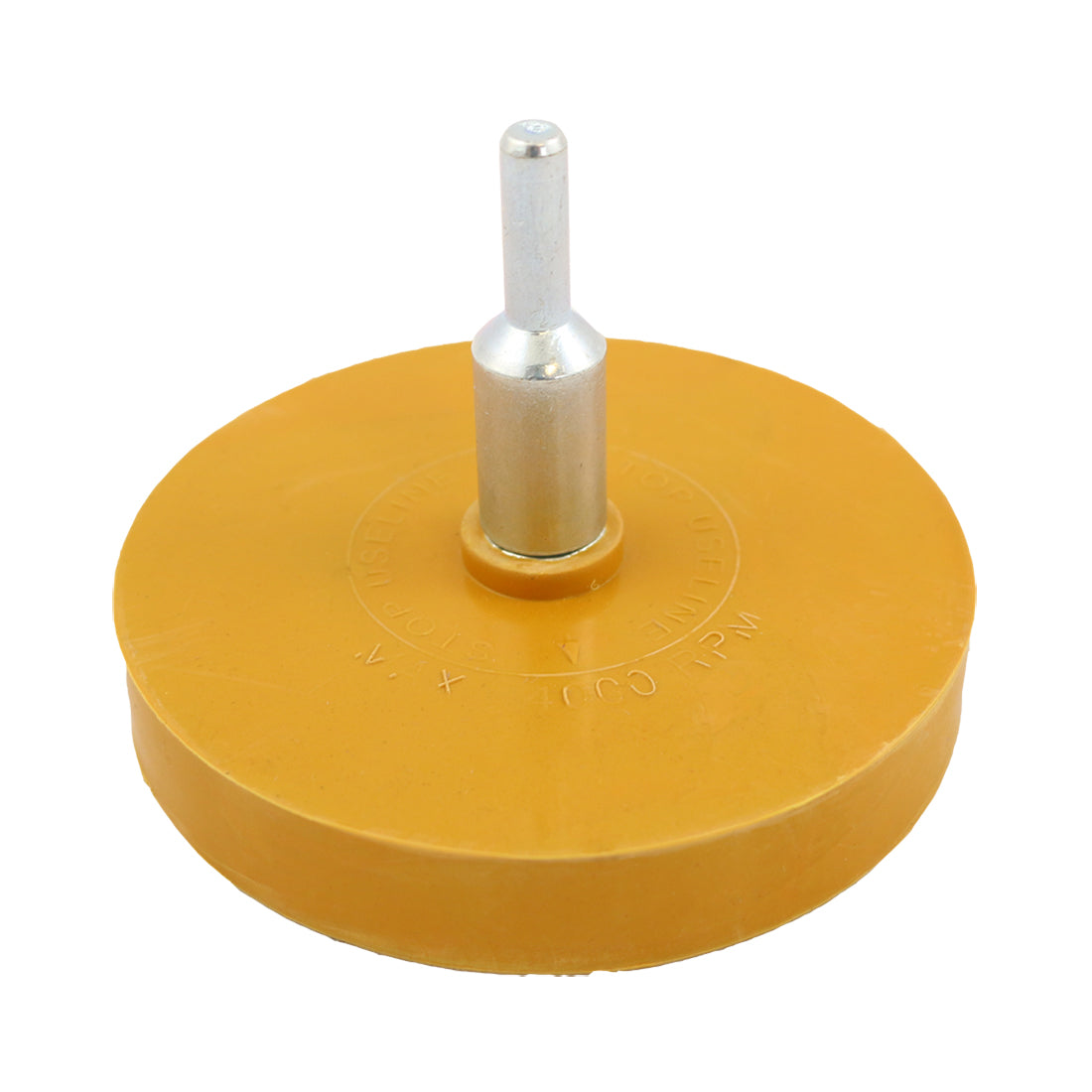ABRACS Spindle Mounted Rubber Eraser Wheel - 88mm, For Decal/Sticker Removal, Max RPM 4,000, 6mm Spindle Qty 1