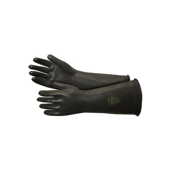 Heavy Duty Rubber Gloves - Black, EN388 3121, Acid Resistant, For Plating & Industrial Use Qty 1 Pair