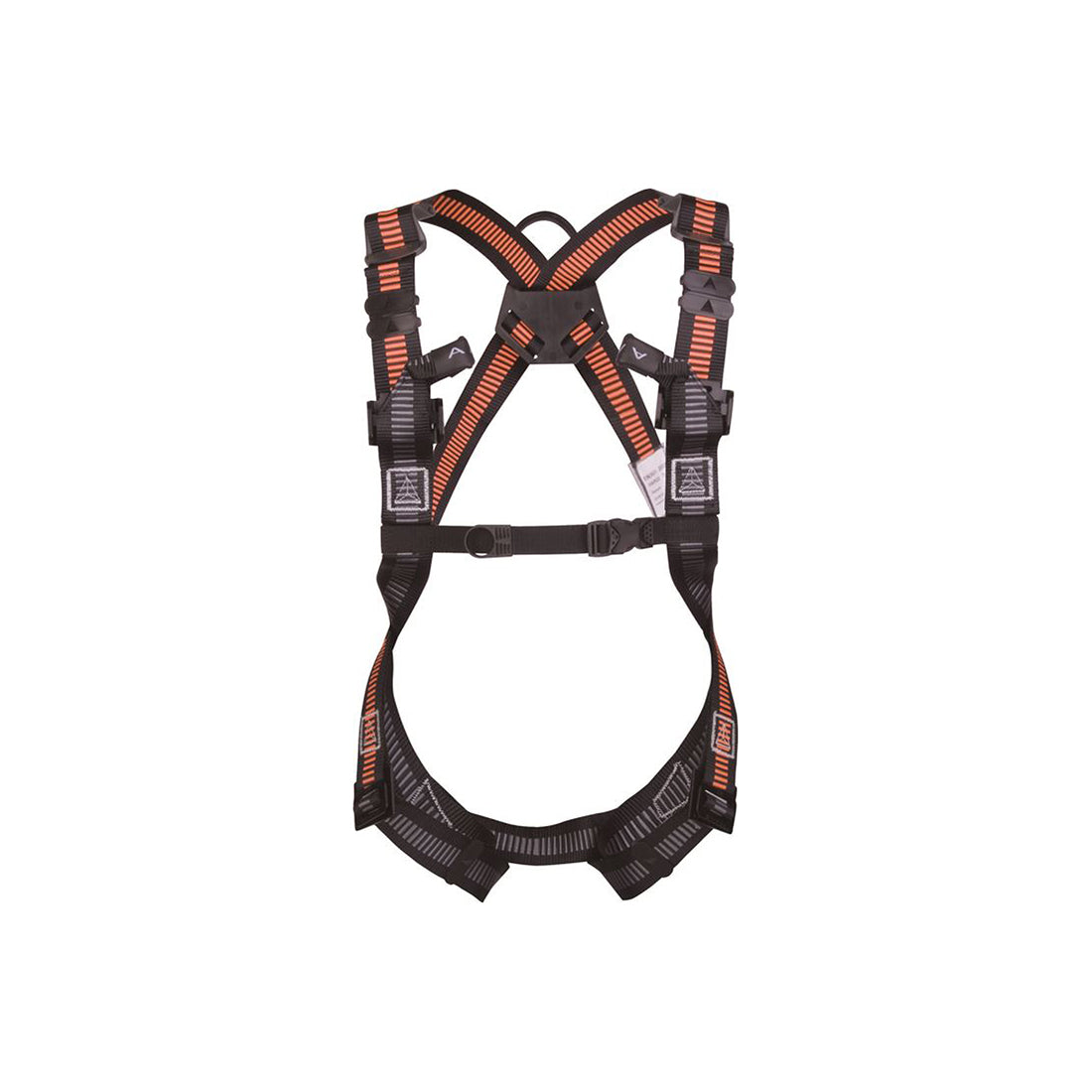 DELTAPLUS Riplight System II Harness - Orange/Black, Size L, EN361/EN363 Approved, Elasticated Patented Design Qty 1