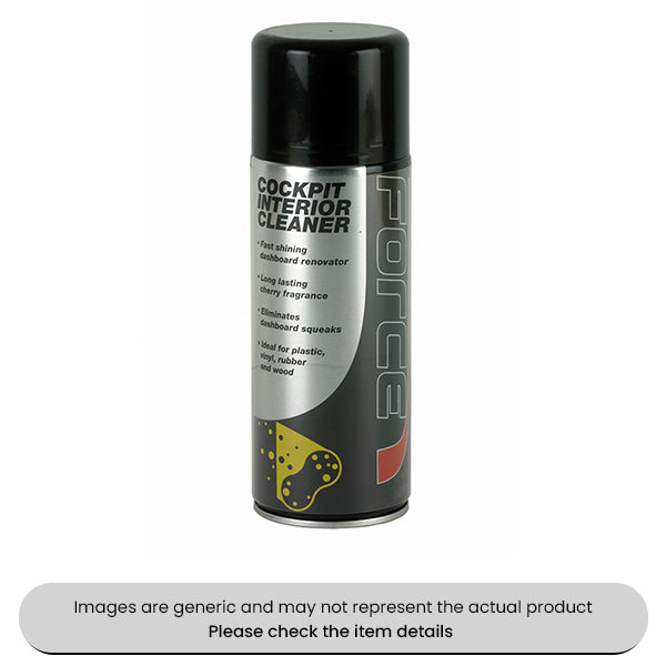 Force Cockpit Shine 400ML Aerosols For Vinyl, Leather & Rubber Trim Pack Qty 6