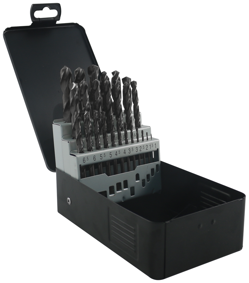 Abracs HSS Drill Bit Set 1-13mm 25pc Precision Pilot Drilling Heat Removal Qty 1 Set