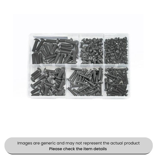 Chemical Black Plated Socket Button Screws Metric Sizes Assorted Box 250pcs