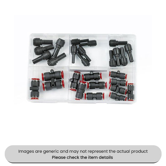 Plastic Tube Couplings Metric Sizes Assorted Box 26pcs