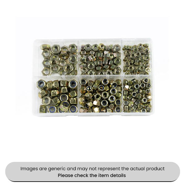 Steel Nuts & Nylon Insert Locking Nuts Metric Assorted Box 240pcs