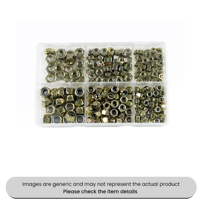 Steel Nuts & Nylon Insert Locking Nuts Metric Assorted Box 240pcs