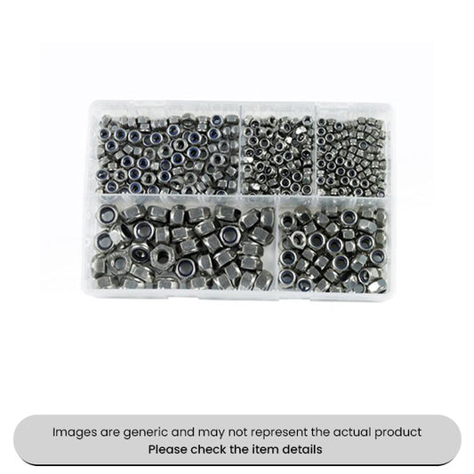 Stainless Steel Nylon Insert Locking Nuts T Type Metric Assorted Box 390pcs