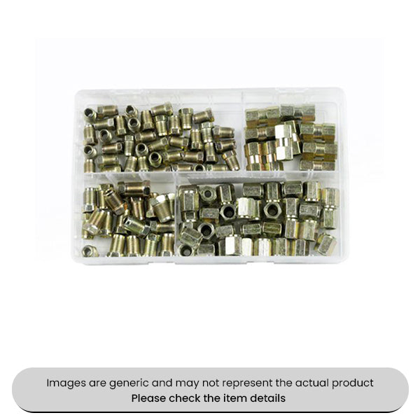 Brake Tubing Connectors Male & Female Assorted Box 105pcs