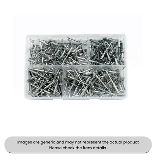 Aluminium Rivets Large & Standard Flange Assorted Box 200pcs