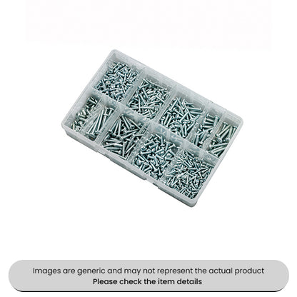 Zinc Plated Self Tapping Screws PZD Pan Head 4-10 Assorted Box 700pcs