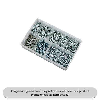 Zinc Plated Self Tapping Screws PZD Countersunk Head 6-10 Assorted Box 615pcs
