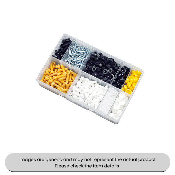 No. Plate Fixings Cap, Dome, Screws, Nuts & Bolts Assorted Box 240pcs