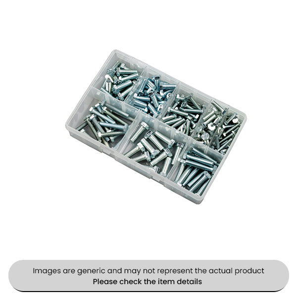 Zinc Plated HT & Fasteners Setscrews UNF Assorted Box 150pcs
