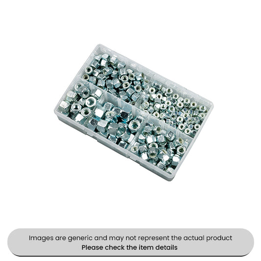 Zinc Plated Nylon Insert Locking Nuts P Type UNF Assorted Box 220pcs