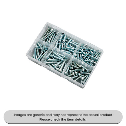 Zinc Plated HT & Fasteners Setscrews UNC Assorted Box 105pcs
