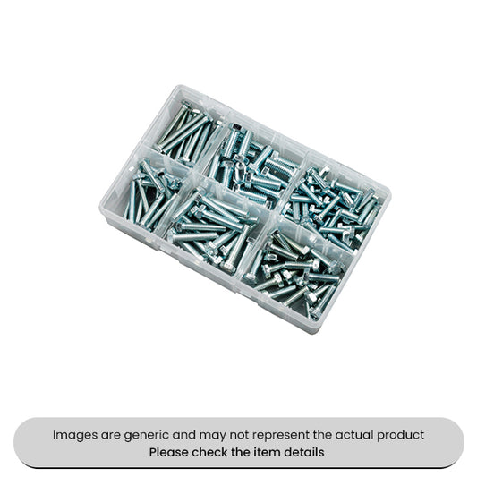 Zinc Plated HT & Fasteners Setscrews UNC Assorted Box 105pcs