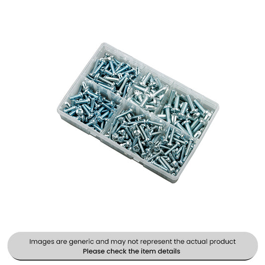 Zinc Plated Body Screws PZD Pan Head 20, 25MM Metric Assorted Box 300pcs