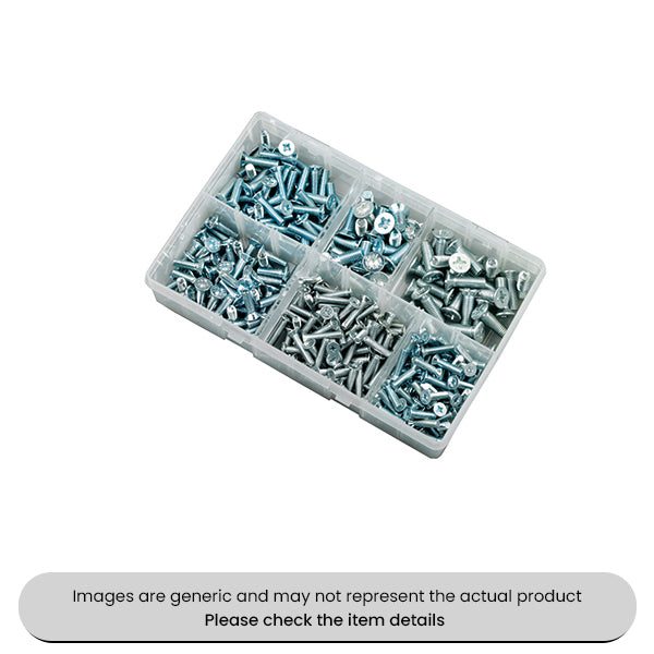 Zinc Plated Body Screws PZD Countersunk Head 20, 25MM Metric Assorted Box 300pcs