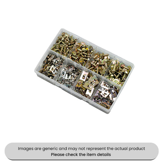 Zinc Plated Self Tapping Acme Screws and J Nuts 8 to 14 Assorted Box 400pcs