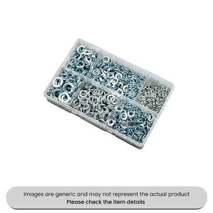 Zinc Plated Spring O-Rings Washers Metric Rectangular Assorted Box 800pcs