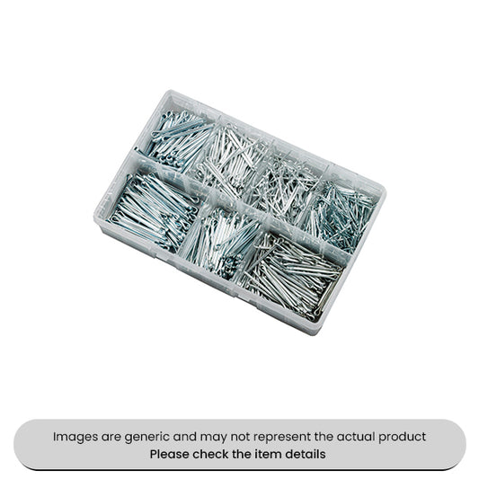 Zinc Plated Split Cotter Pins Imperial Small Sizes Assorted Box 1000pcs