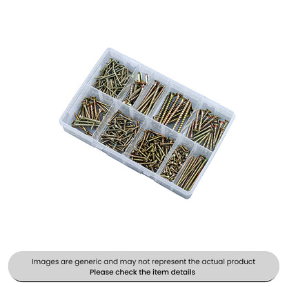Zinc Plated Classic Solo Screws PZD Countersunk Head Assorted Box 355pcs
