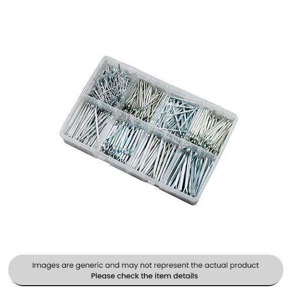 Zinc Plated Split Cotter Pins Metric Sizes Assorted Box 600pcs